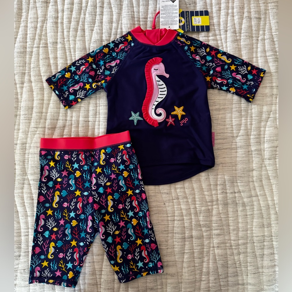 Jojo Maman Bébé 2 pc bathing suit 6-12M NWT